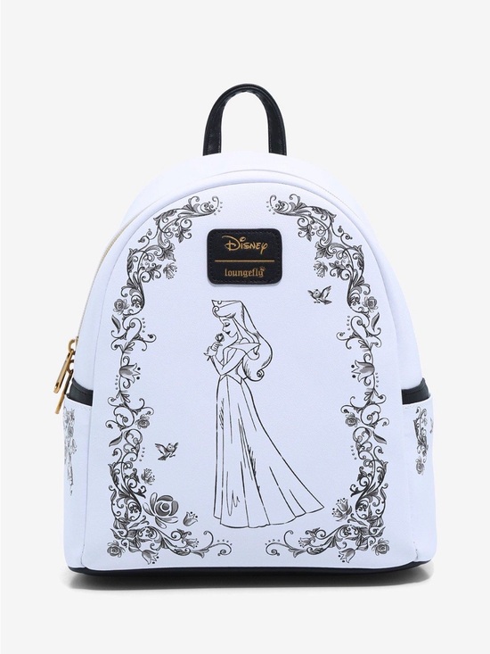 Loungefly Handbags - Loungefly/Hot Topic B&W floral Aurora mini backpack- NWT